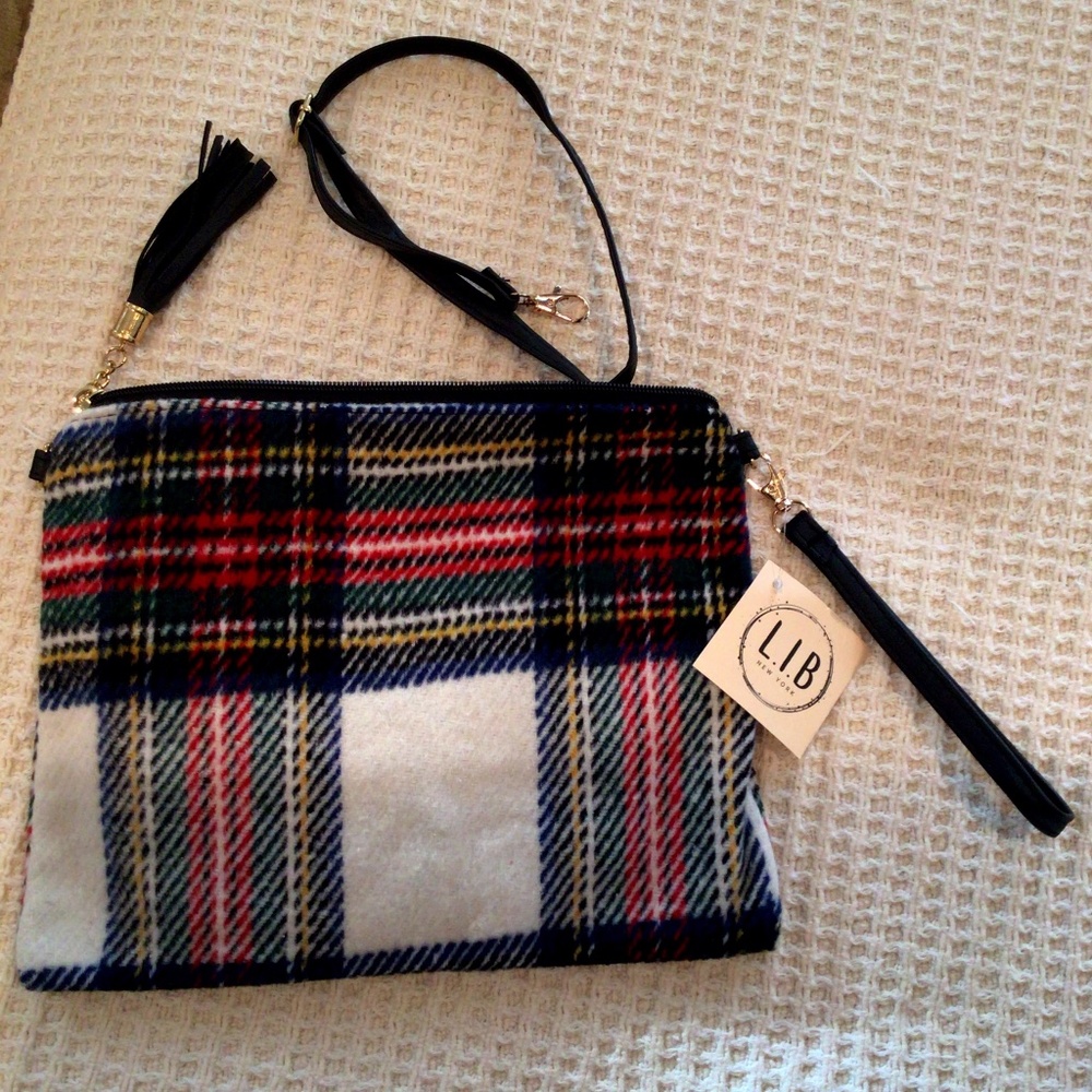 L.I.B. Tartan plaid purse
